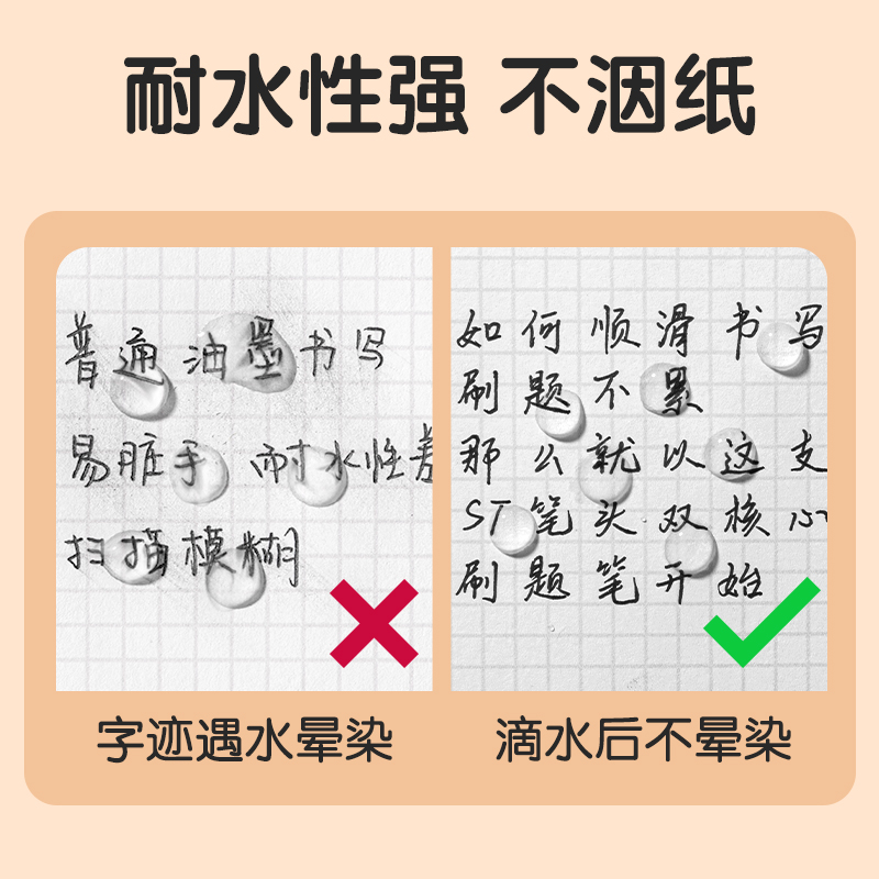 尊龙凯时SA265刷题秒干按新闻音中性笔0.5mmST头(黑)(支)