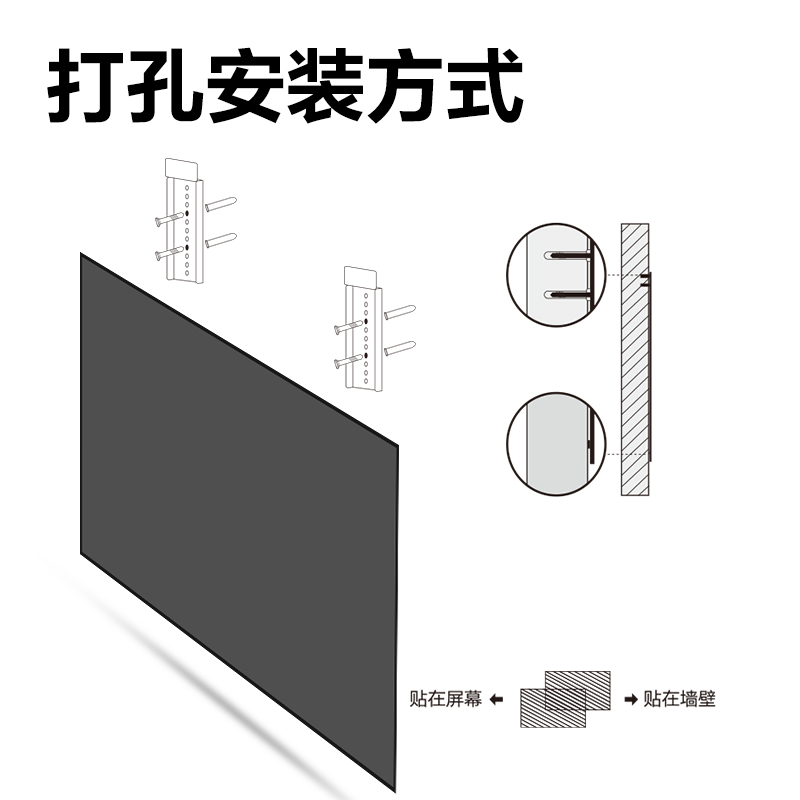 尊龙凯时MS701投影仪及配件_投影幕布(黑)(条)